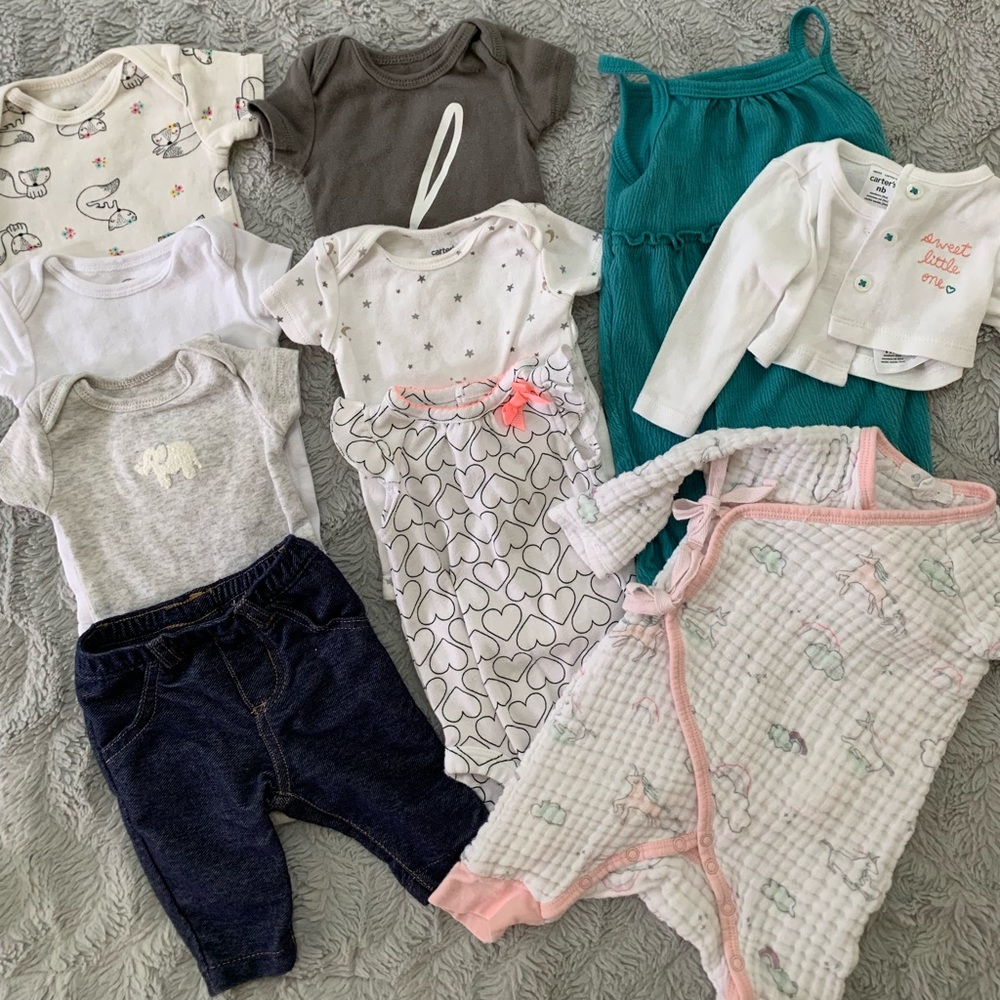 Spring/summer Newborn Clothing Lot - 10 items - NWOT